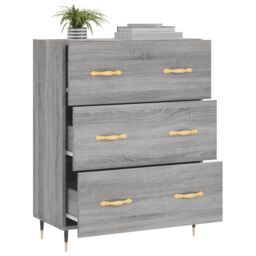 Berkfield Home Sideboard Grey Sonoma 69.5x34x90 cm Engineered Wood - thumbnail 4