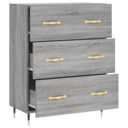 Berkfield Home Sideboard Grey Sonoma 69.5x34x90 cm Engineered Wood - thumbnail 6