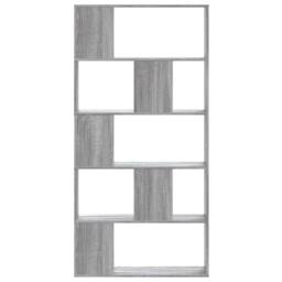 Berkfield Home Bookcase 5-Tier Grey Sonoma 80.5x23.5x162.5 cm Engineered Wood - thumbnail 1