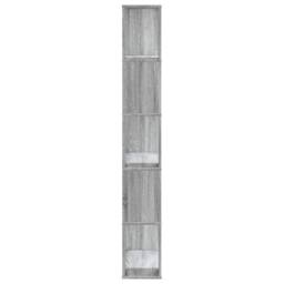 Berkfield Home Bookcase 5-Tier Grey Sonoma 80.5x23.5x162.5 cm Engineered Wood - thumbnail 4