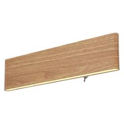 Netlighting Siegfried 30cm Integrated LED Wall Lamp Wood Look LED 3000K in Brown