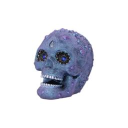 Nemesis Now Bejewelled Resin Skull Ornament Gemstone Mystical Decor 11cm in Purple - thumbnail 4