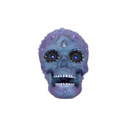 Nemesis Now Bejewelled Resin Skull Ornament Gemstone Mystical Decor 11cm in Purple - thumbnail 3