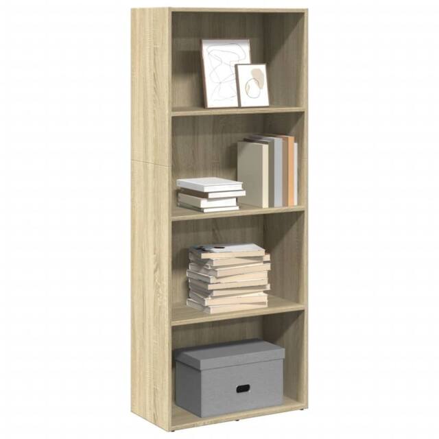 Berkfield Home Bookcase Sonoma Oak 60x30x152 cm Engineered Wood in Brown - Size: 60 x 30 x 152 cm - image 1