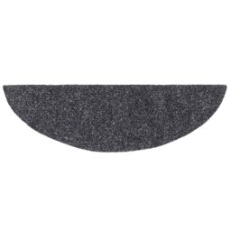 Berkfield Home 15pcs Self-adhesive Stair Mats Needle Punch 56x17x3cm Dark Grey - Size: Medium - thumbnail 5