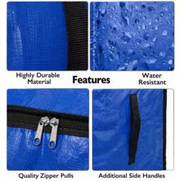 Nordara 3Pcs 90L Zipped Collapsible Storage Bags in Blue - thumbnail 5
