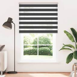 Berkfield Home Elegant Zebra Blind Black 140x230 cm Fabric Width 135.9 cm Polyester - thumbnail 3