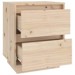 Berkfield Home Bedside Cabinet 40x35x50 cm Solid Wood Pine in Brown - Size: 40 x 35 x 50 cm - thumbnail 6