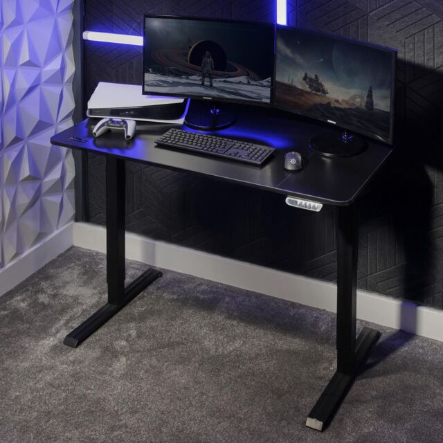 X Rocker Ascend 120cm Electric Height Adjustable Gaming Desk in Black - Size: 1 Pack - image 1