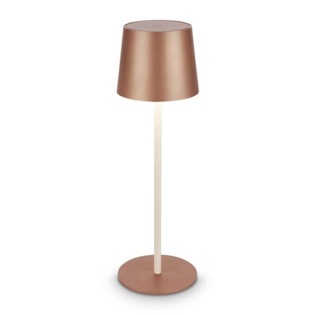 BRILONER Coffee LED Table Lamp Rechargeable Light Dimmable Cordless 34.5cm in Brown - image 1