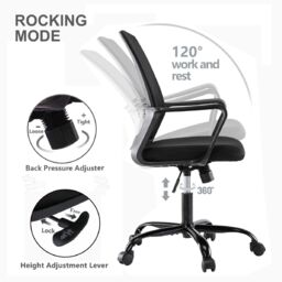 MCC Direct AeroFlex Mesh Back Office Chair - Black - Size: 1 Pack - thumbnail 8