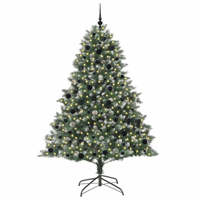Berkfield Home Modern Artificial Christmas Tree with Stand Green 140 x 140 x 210 cm - image 1