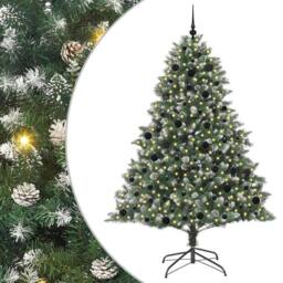 Berkfield Home Modern Artificial Christmas Tree with Stand Green 140 x 140 x 210 cm - thumbnail 3
