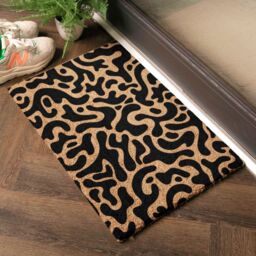 Artsy Mats Trendy Blobs Pattern Design Doormat in Black - Size: 40 cm x 60 cm - thumbnail 3