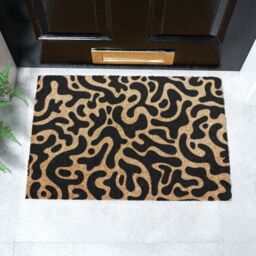 Artsy Mats Trendy Blobs Pattern Design Doormat in Black - Size: 40 cm x 60 cm - thumbnail 2