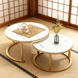 FORGEVIO Small Coffee Table - Compact Size, Lightweight, for Sofa Side