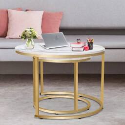 FORGEVIO Small Coffee Table - Compact Size, Lightweight, for Sofa Side - thumbnail 3