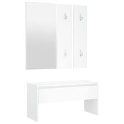 Berkfield Home Hallway Furniture Set White Engineered Wood - thumbnail 6