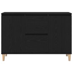 Berkfield Home Black Oak Sideboard - 101x35x60 cm - Made of Engineered Wood - Size: 101 x 35 x 60 cm - thumbnail 7