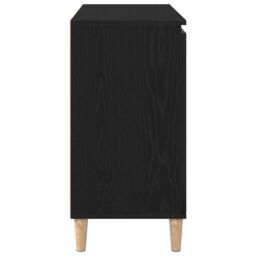 Berkfield Home Black Oak Sideboard - 101x35x60 cm - Made of Engineered Wood - Size: 101 x 35 x 60 cm - thumbnail 8
