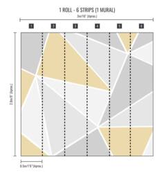Art for the Home Trinity Ochre Yellow Geometric Wall Mural - thumbnail 3