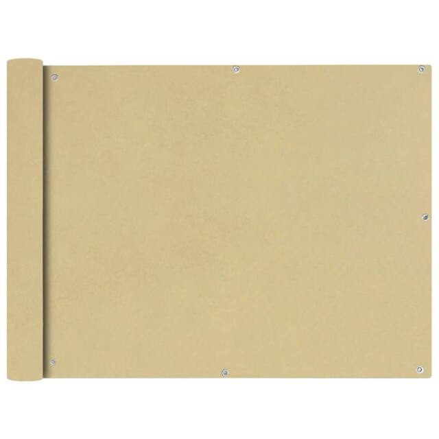 Berkfield Home Balcony Screen Oxford Fabric 90x400 cm Beige - image 1