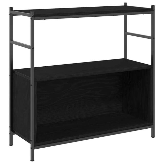 Berkfield Home Book Cabinet Black Oak 80x30x78, 5 cm Engineered Wood - image 1