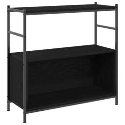Berkfield Home Book Cabinet Black Oak 80x30x78, 5 cm Engineered Wood - thumbnail 1