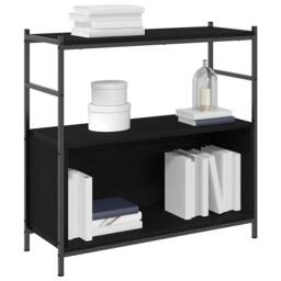 Berkfield Home Book Cabinet Black Oak 80x30x78, 5 cm Engineered Wood - thumbnail 3