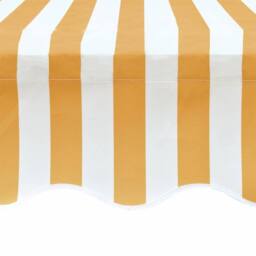 Berkfield Home Durable Awning Top Sunshade Canvas Sunflower Yellow & White 4 x 3 m - thumbnail 1