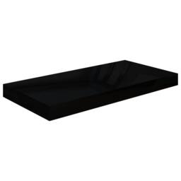 Berkfield Home Durable Floating Wall Shelf High Gloss Black 50x23x3.8 cm MDF - thumbnail 2