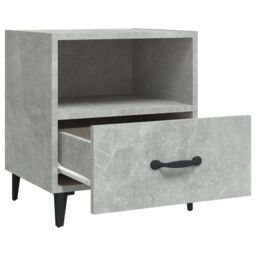 Berkfield Home Bedside Cabinet Concrete Grey Engineered Wood - thumbnail 5