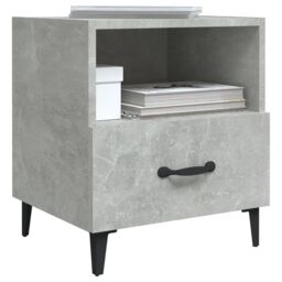 Berkfield Home Bedside Cabinet Concrete Grey Engineered Wood - thumbnail 6
