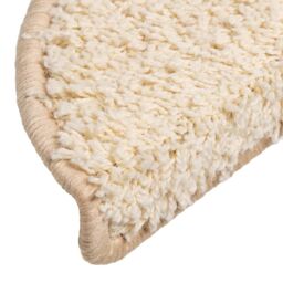 Berkfield Home Carpet Stair Treads 15 pcs Cream 56x17x3 cm - Size: Medium - thumbnail 6