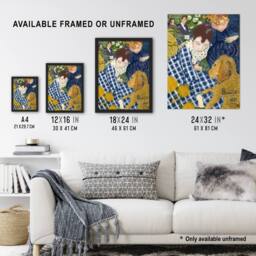 Artery8 Women with Dog Art Nouveau Painting Bonnard Framed Wall Art Print - Size: A4 - thumbnail 3