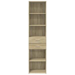 Berkfield Home Highboard Sonoma Oak 45x42.5x185 cm Engineered Wood in Brown - thumbnail 4