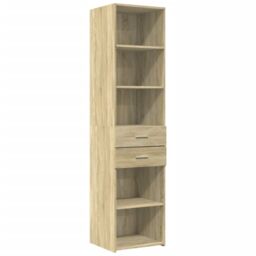 Berkfield Home Highboard Sonoma Oak 45x42.5x185 cm Engineered Wood in Brown - thumbnail 2