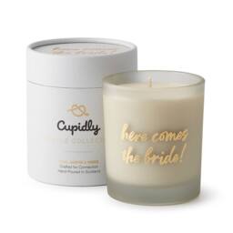 Cupidly Here Comes The Bride - Wedding Candle Gift in Off-White - Size: 200g - thumbnail 1