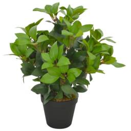 Berkfield Home Artificial Plant Laurel Tree with Pot Green 40 cm - thumbnail 2
