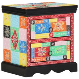 Berkfield Home Bedside Cabinet 2 pcs Multicolour 40x35x45 cm Engineered Wood - Size: 40 x 35 x 45 cm