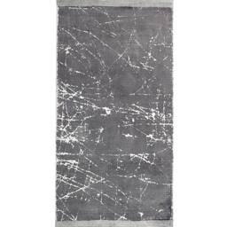 Wyld and Coco Modern Glam Viscose Rug Grey 80 x 150 cm Fringed - Size: 80 cm x 150 cm - thumbnail 2