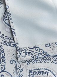 Luxury Living Victoria Room Darkening Ring Top Curtains in Mid Blue - Size: 168 cm width x 183 cm drop - thumbnail 4