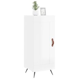 Berkfield Home Sideboard High Gloss White 34.5x34x90 cm Engineered Wood - thumbnail 3