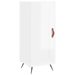 Berkfield Home Sideboard High Gloss White 34.5x34x90 cm Engineered Wood - thumbnail 2