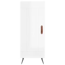 Berkfield Home Sideboard High Gloss White 34.5x34x90 cm Engineered Wood - thumbnail 5