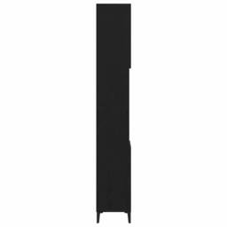 Berkfield Home Elegant Bathroom Cabinet Black Oak 30x30x190 cm Engineered Wood - Size: 30 x 30 x 190 cm - thumbnail 8