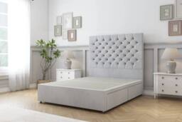 "Comfort Beds Winslow Naples Divan Base 2 Drawers - 26"" Headboard in Silver - Size: Double" - thumbnail 2