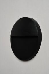 BHS Lighting Orvi 16cm Round Outdoor Wall Light in Black - thumbnail 2