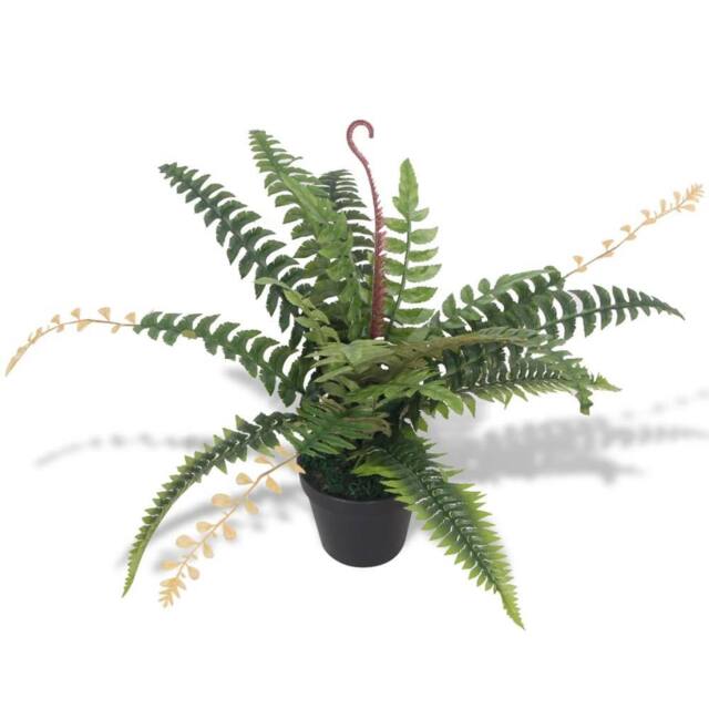 Berkfield Home Artificial Fern Plant with Pot 50 cm Green - image 1