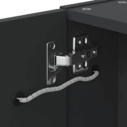 Berkfield Home Bathroom Mirror Cabinet with LED Light Black 45x13x52 cm - Size: 45 x 13 x 52 cm - thumbnail 9